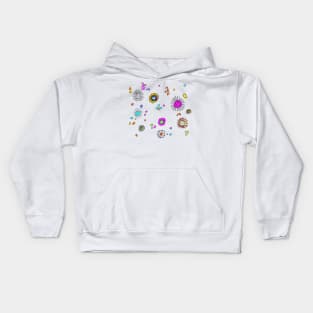 MicroOrganisms. germs, bacteria, swimmy things Kids Hoodie